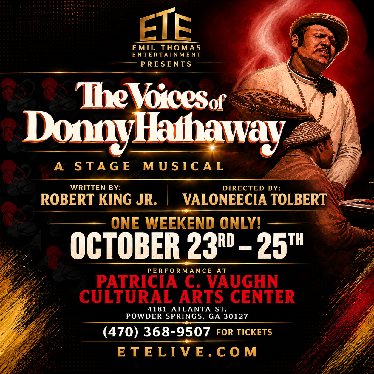 The Voices of Donny Hathaway stage musical flyer